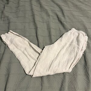 H&M Cream Linen Trousers